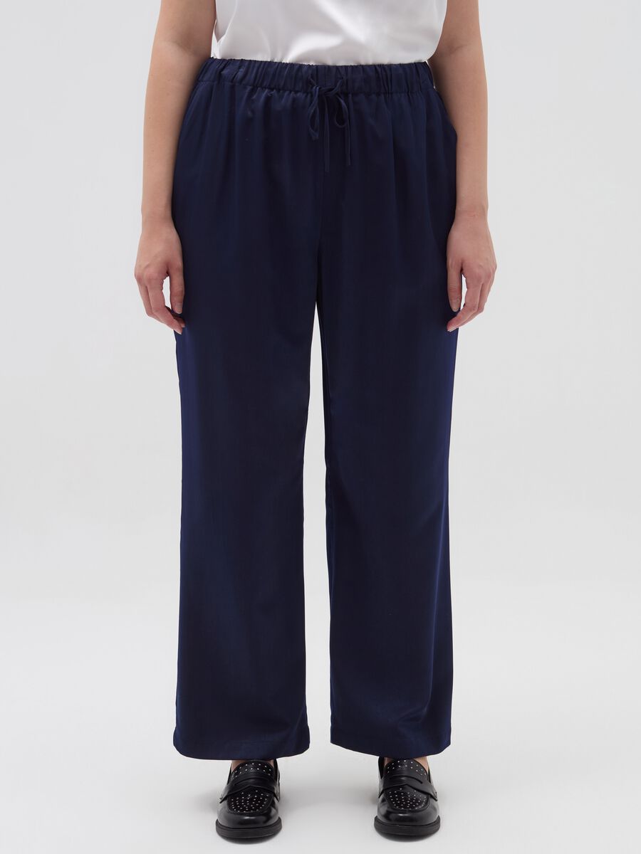 Pantalone fluido relaxed fit Curvy_1