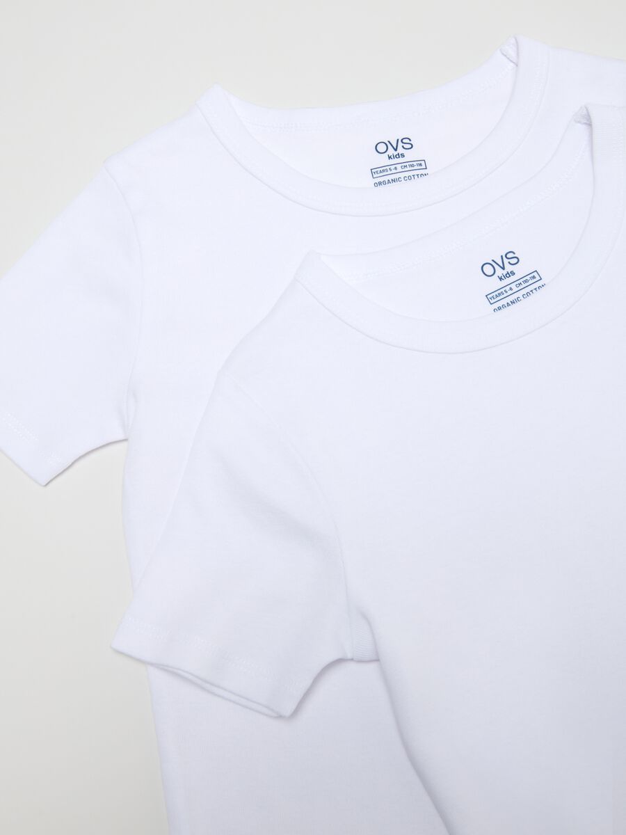 Pack of two white children's t-shirts in pure cotton, regular fit_3