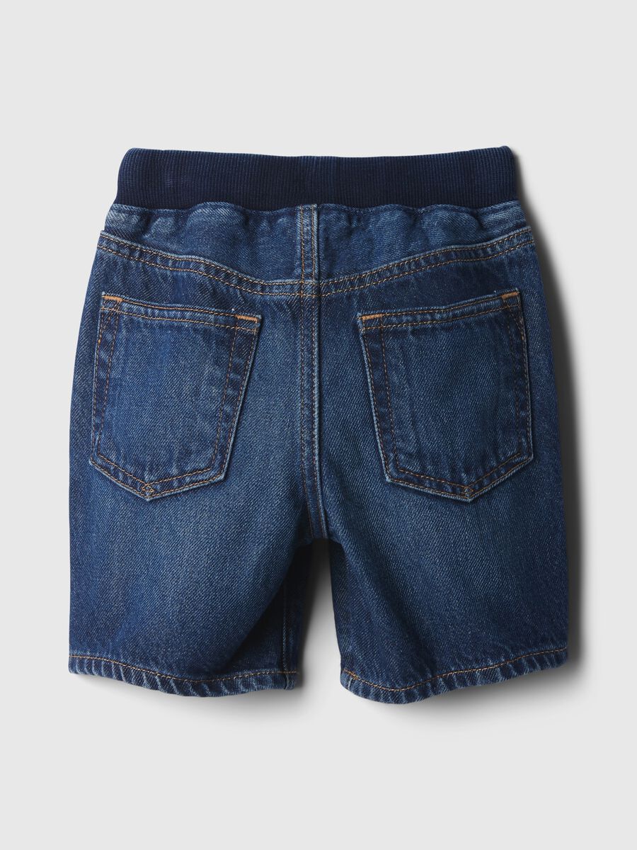 Denim Bermuda shorts with drawstring_1