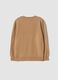 Maglione beige in pura lana con girocollo jacquard_2