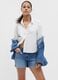 Girlfriend shorts in denim with raw hem_0