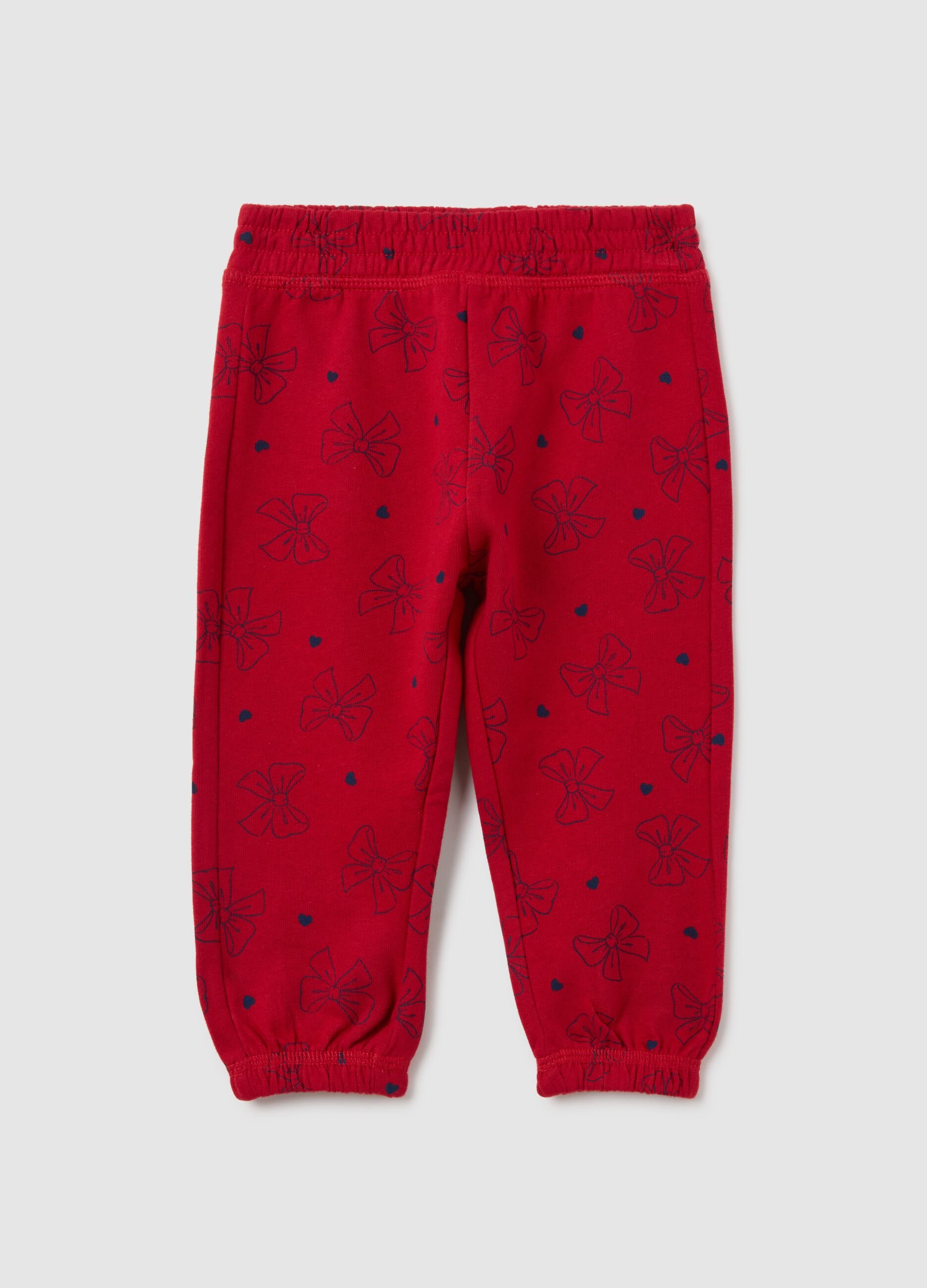 Girls' Pure Cotton Red Trousers