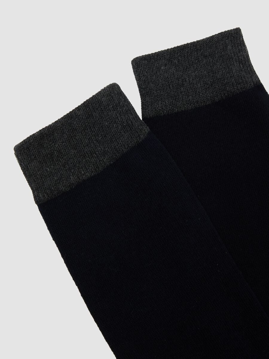 3-pack of black mid-calf socks in organic stretch cotton_1