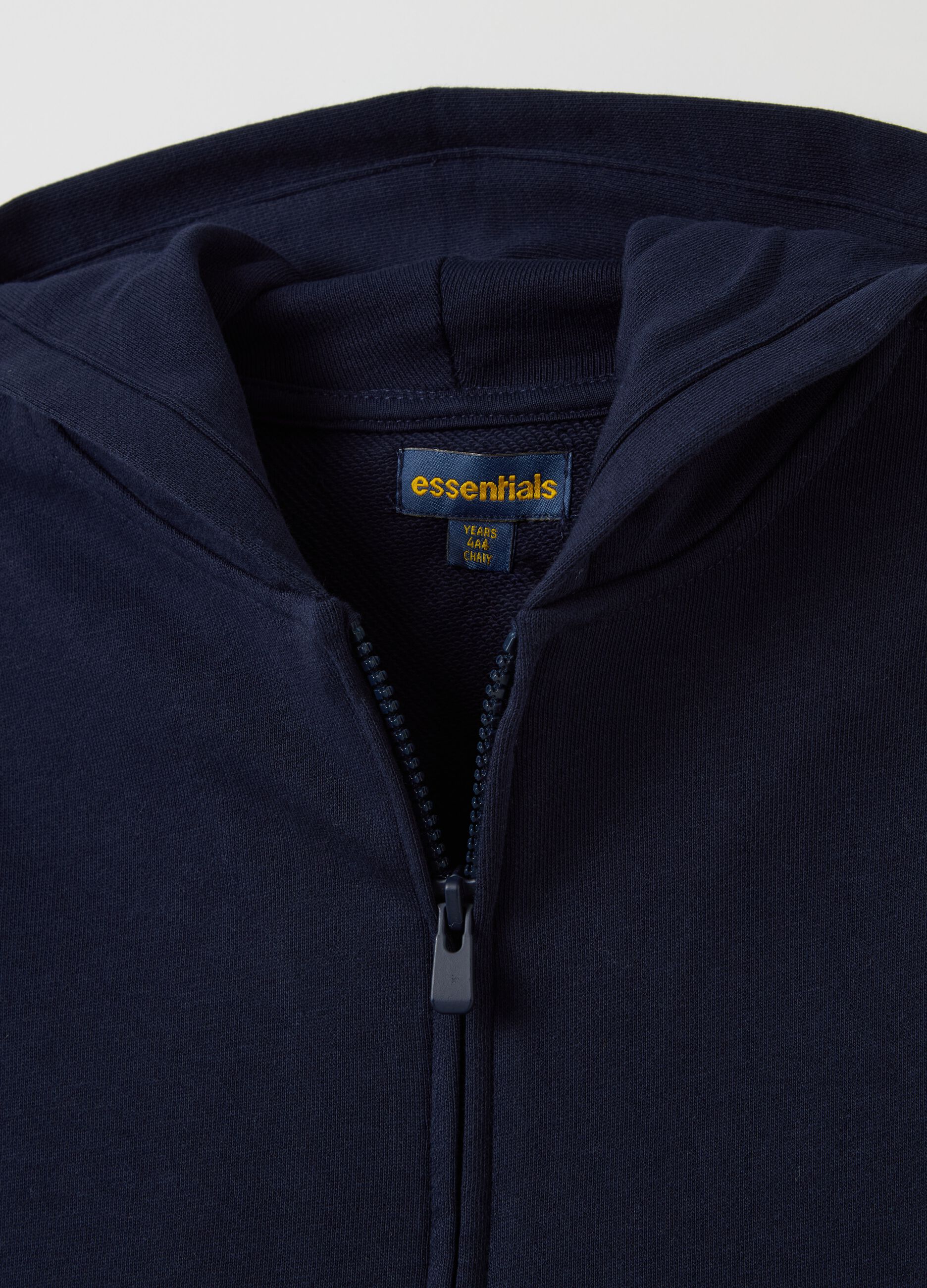 French terry full-zip hoodie
