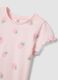 Pigiama corto in puro cotone rosa da bambina regular fit con fragole_2