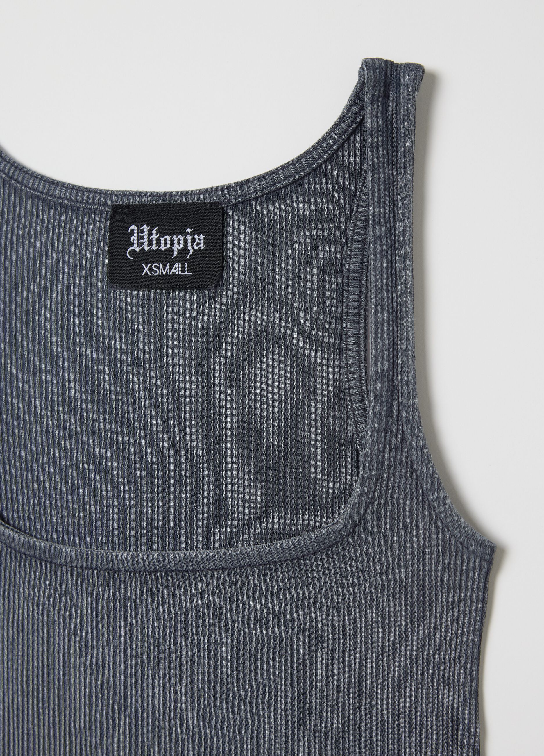 Tank Top Square Neck Vintage Grey