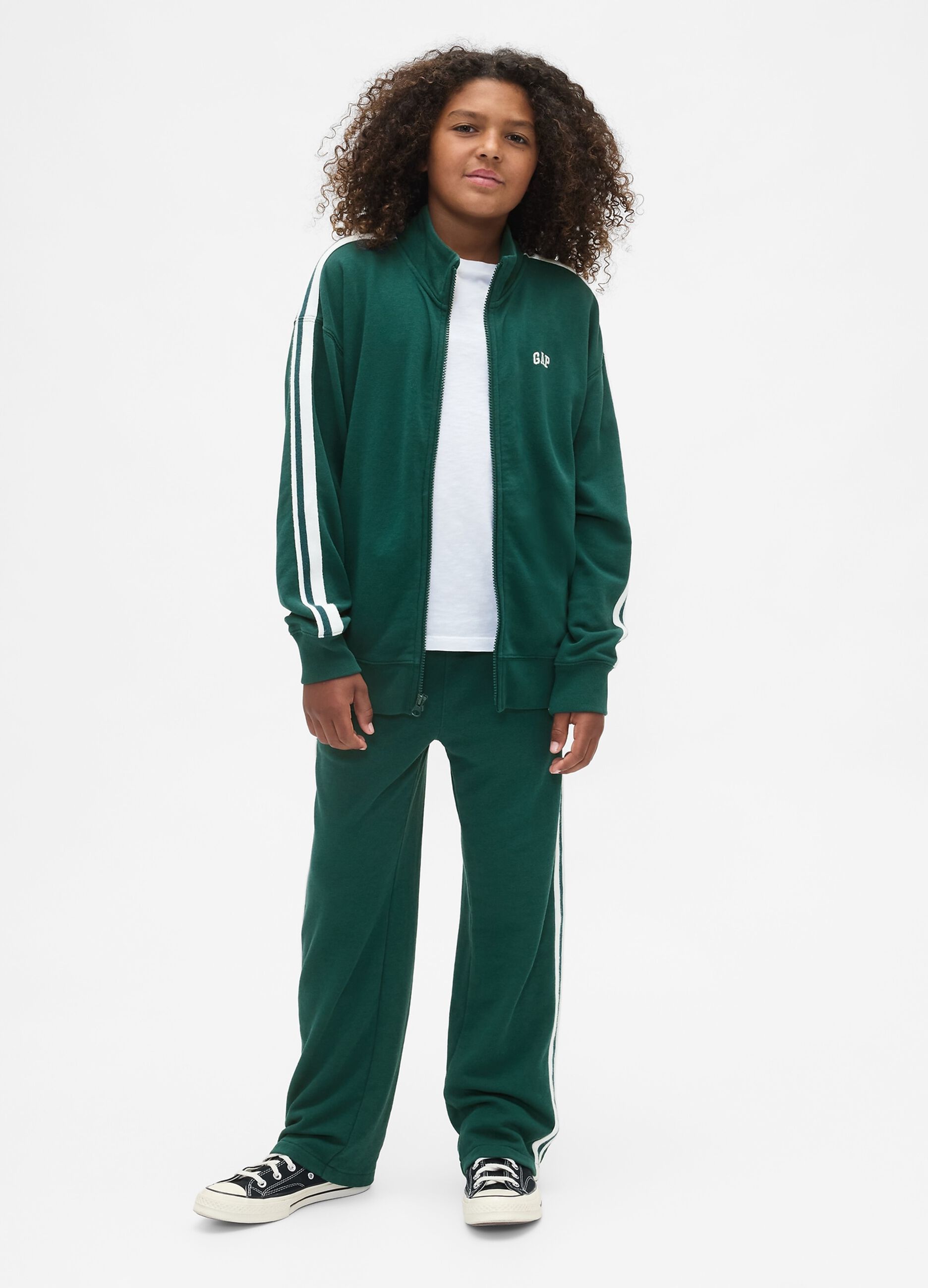 Green Cotton Blend Sweatshirt