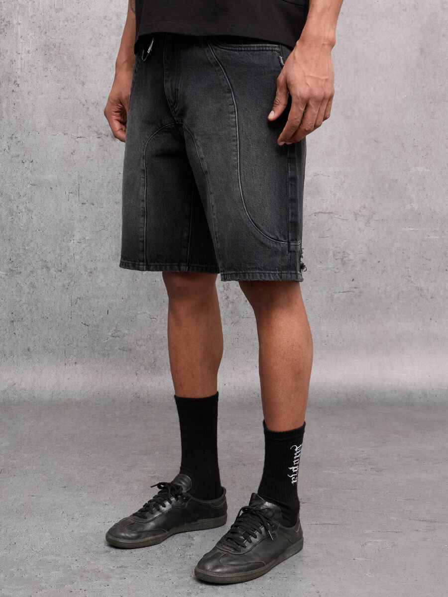 Denim Shorts Black_1