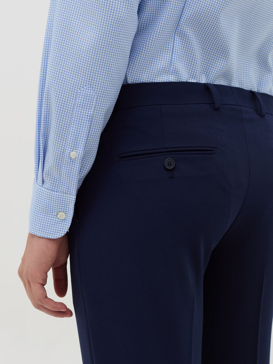 Slim-fit shirt in micro check double-twist cotton_3