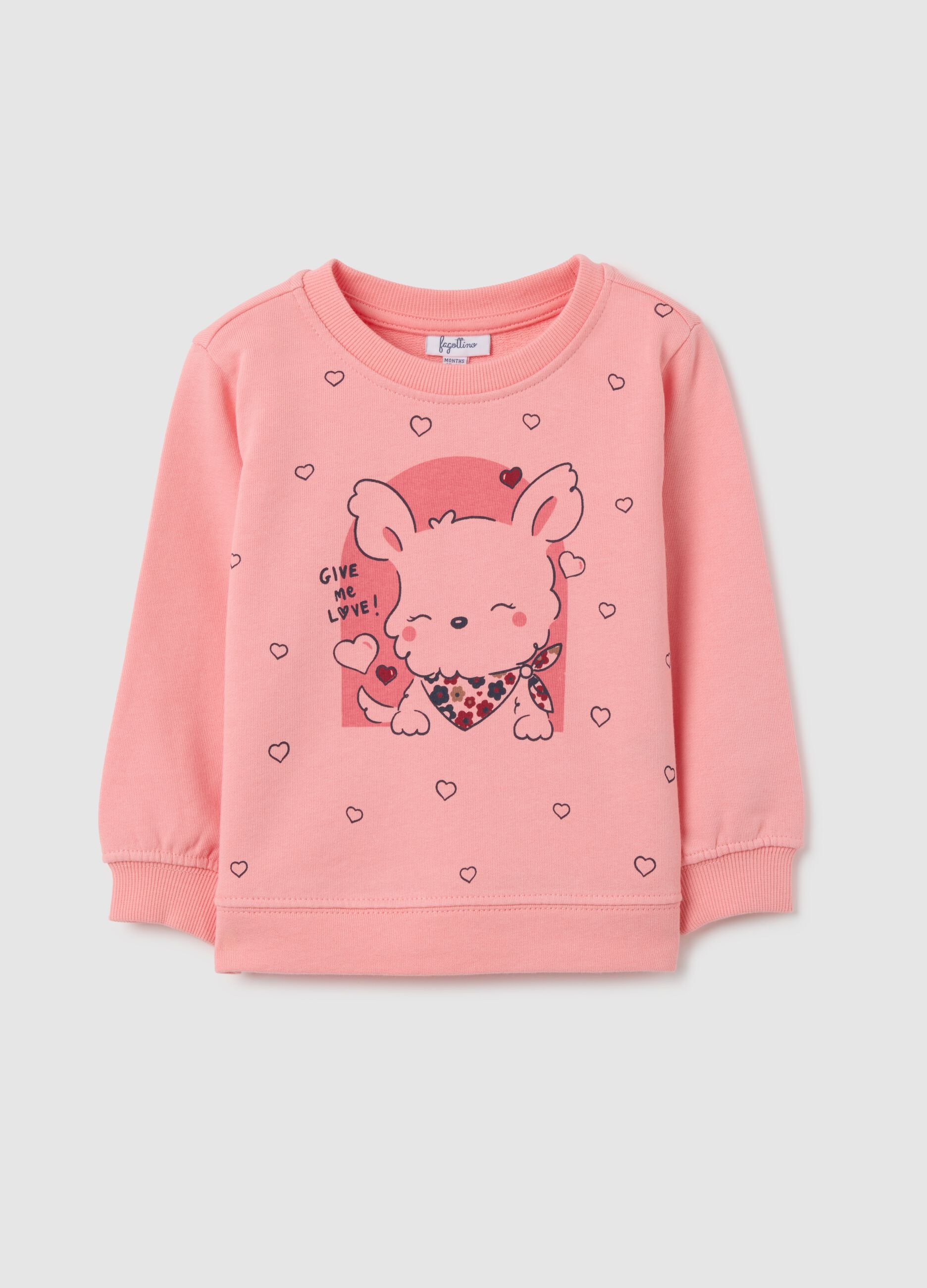 Children's pink pure cotton sweater regular fit