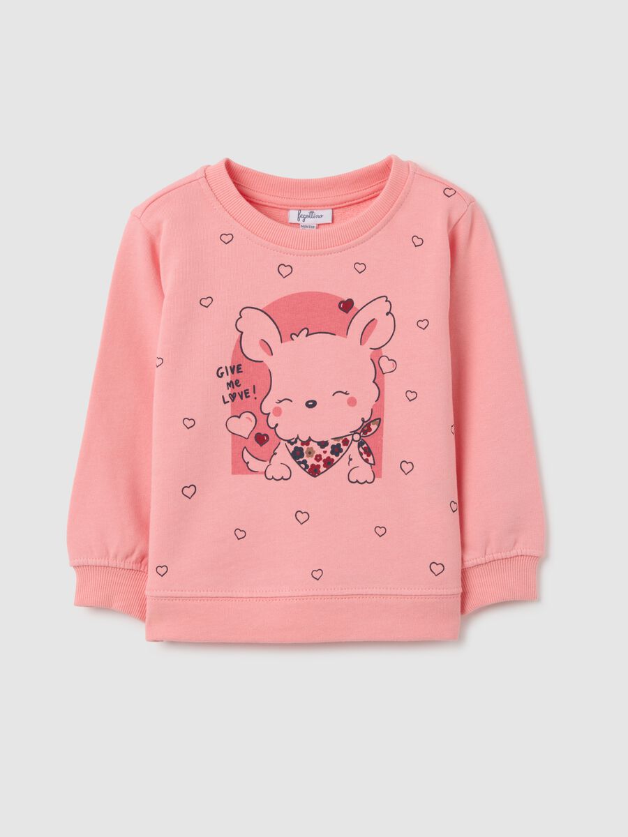 Children's pink pure cotton sweater regular fit_0