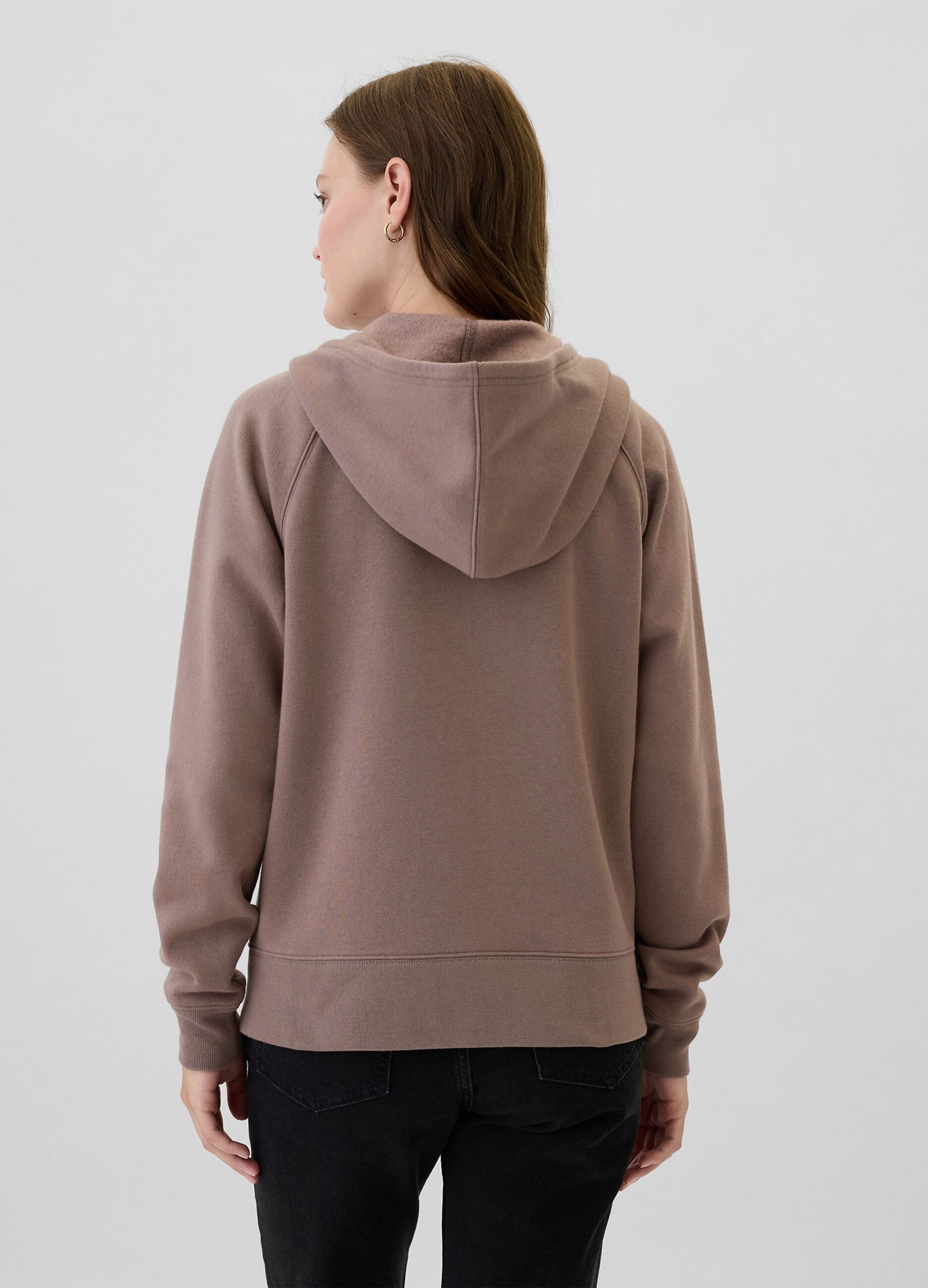 Sweatshirt with hood and logo embroidery