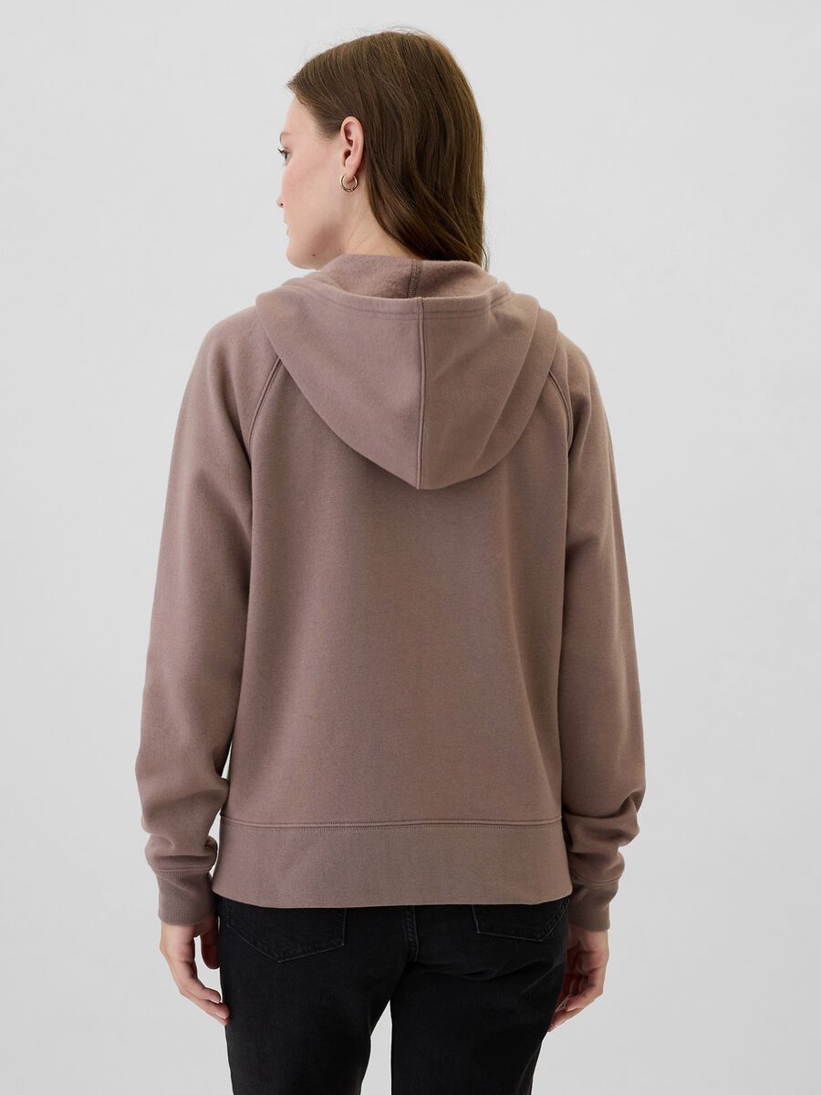 Sweatshirt with hood and logo embroidery_1