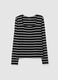 Black and white striped crew neck jumper_4
