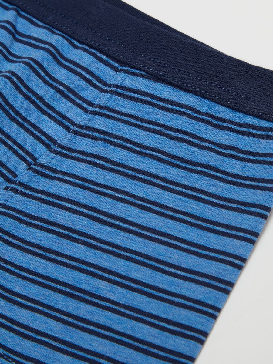 Striped midi boxer shorts in stretch cotton_3