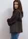 Gilet nero in pura lana con girocollo over fit_0
