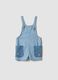 Girls&rsquo; cotton-lyocell denim dungarees with embroidered details_0