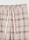 Fleece pyjama trousers with check pattern_5
