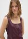 Purple varnish-effect regular fit dress with zip_3