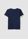 Blue organic cotton T-shirt with print, relaxed fit for boys_4