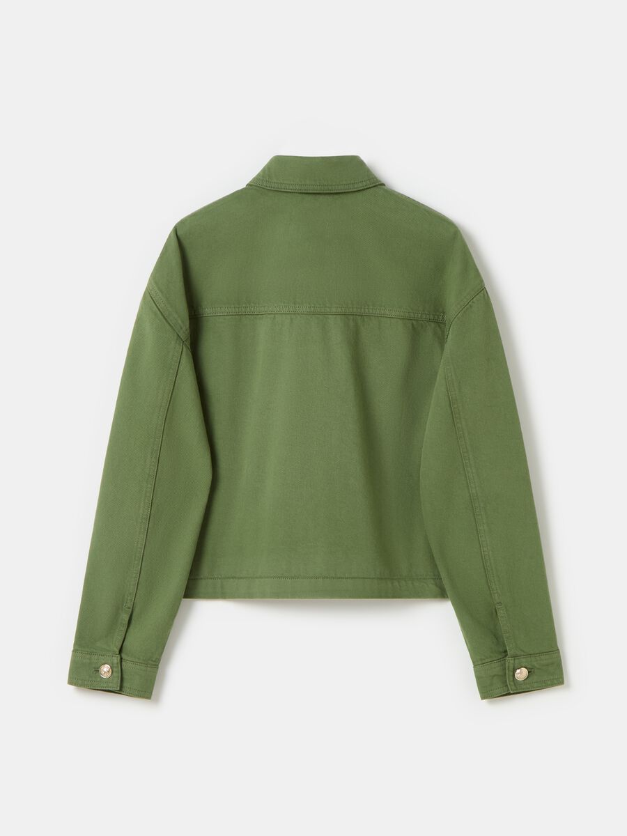 Short oversized jacket with buttons_4