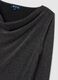 Black Sweater with Shawl Collar and Rhinestones in Regular Fit_1