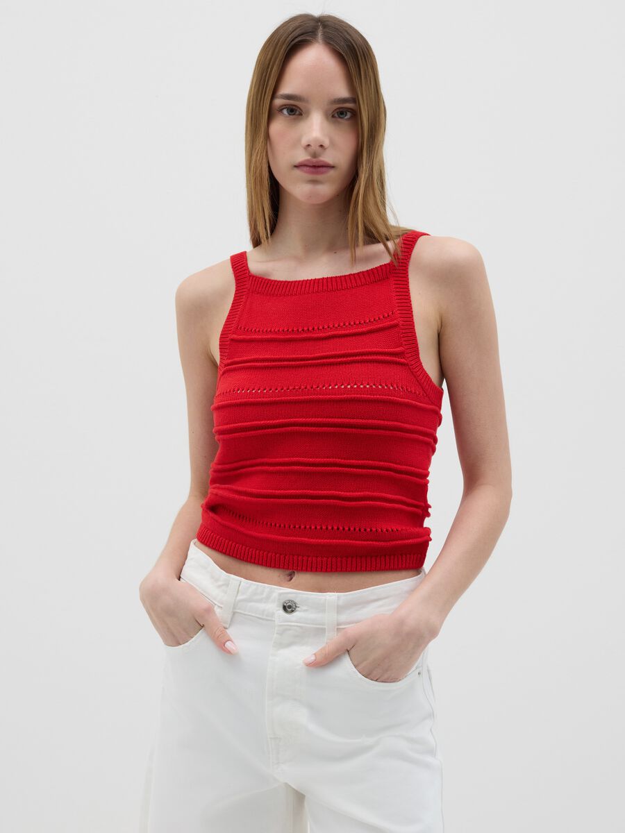 Cropped crochet tank top_2