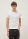 White slim fit stretch cotton t-shirt_0
