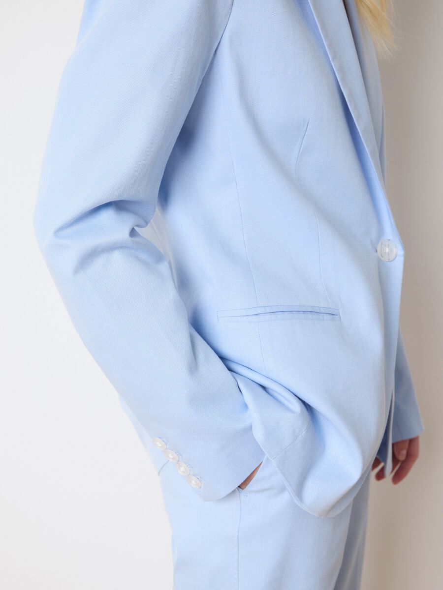Regular-fit blazer in cotton and Lyocell_2