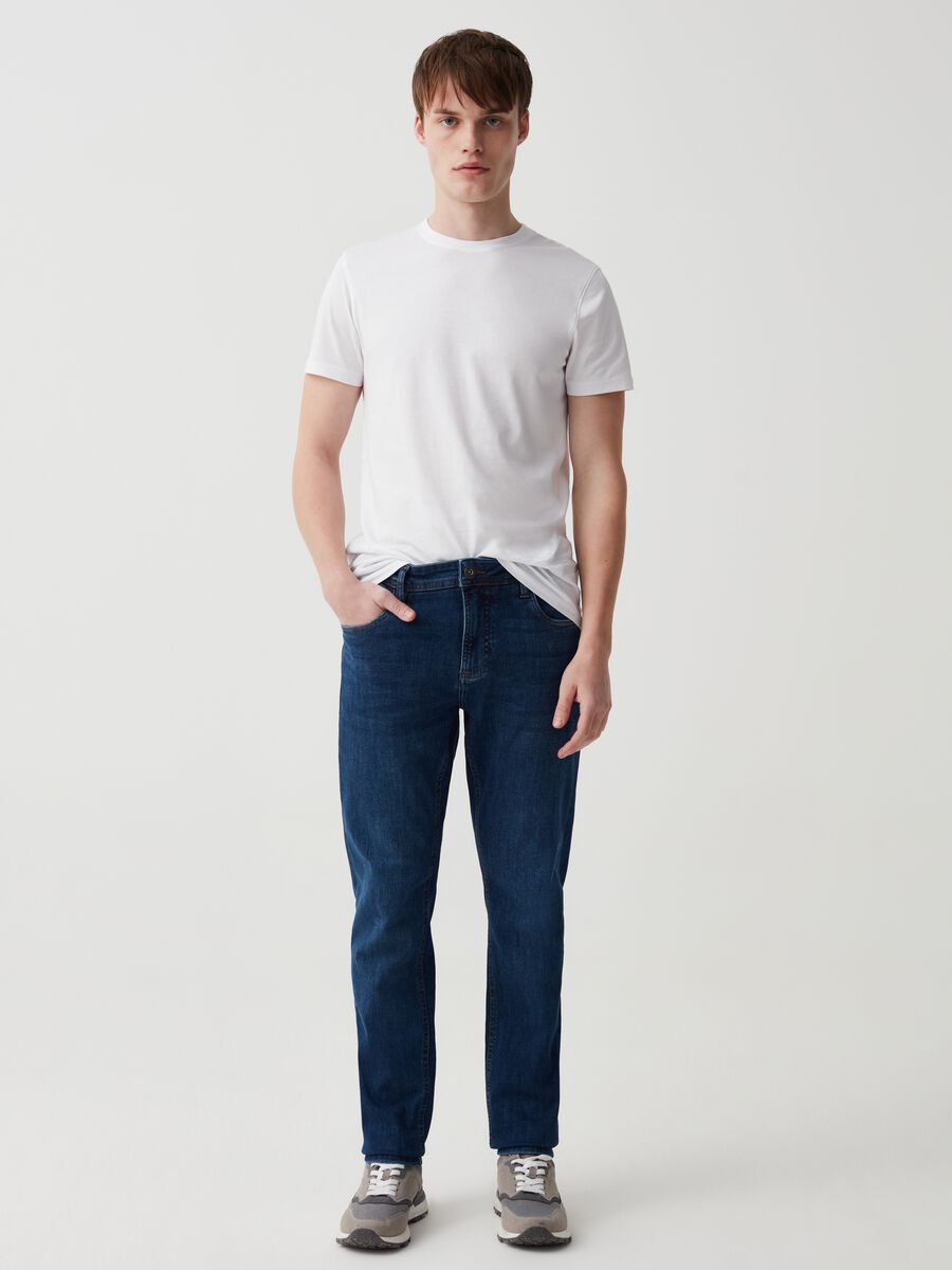 Skinny-fit stretch jeans with five pockets_0