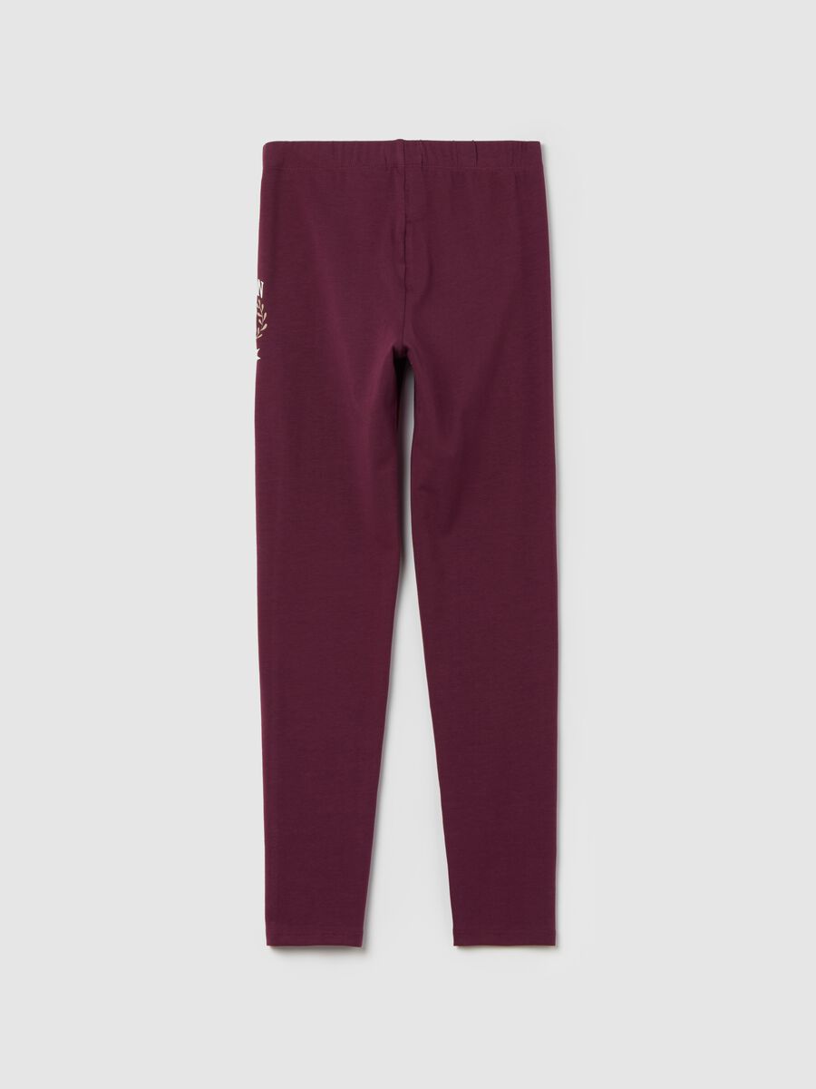 Printed stretch cotton leggings_4