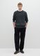Black pure cotton cargo trousers regular fit_1