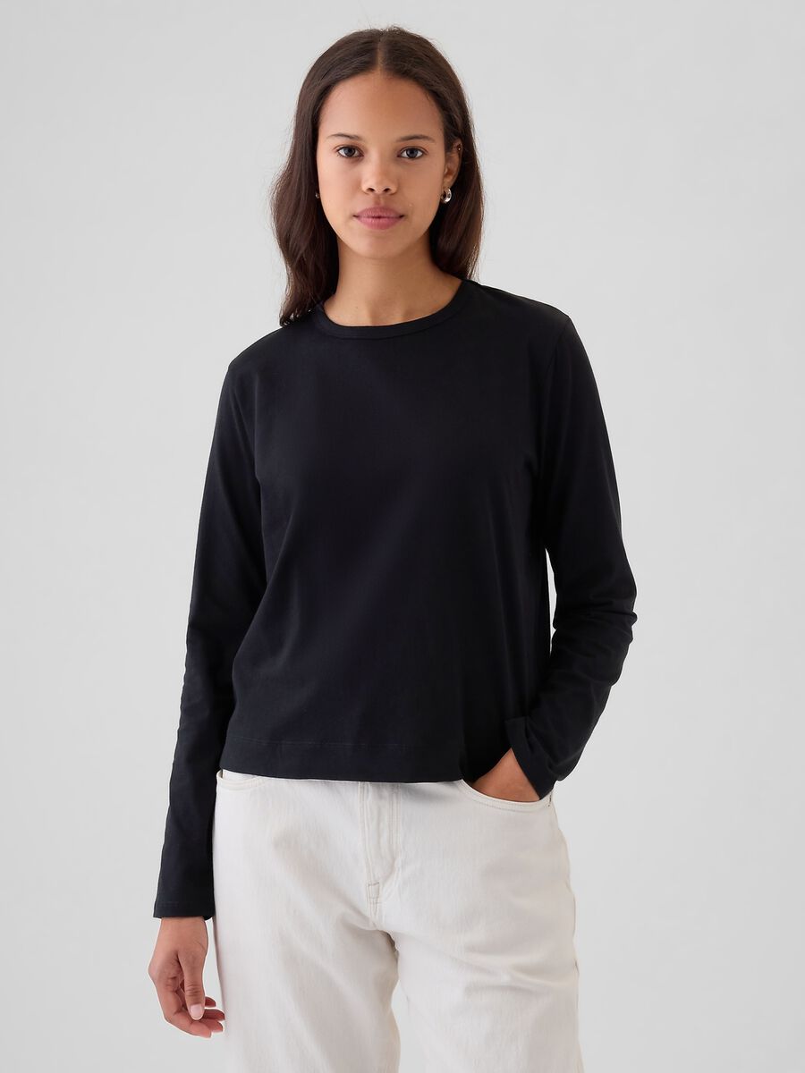 Long-sleeved T-shirt in cotton_0