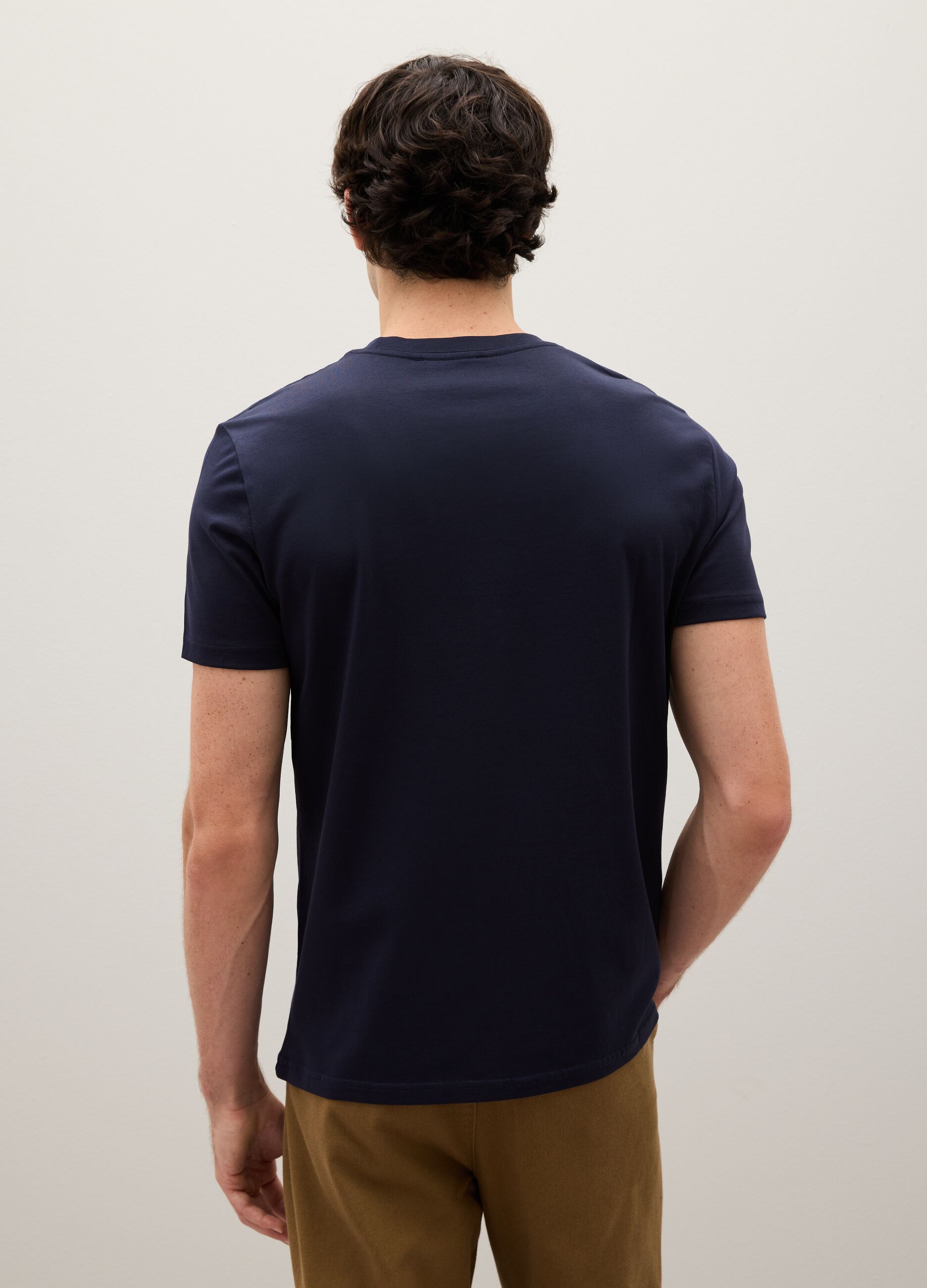 Blue Pure Cotton T-shirt