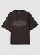Brown short-sleeve pure cotton T-shirt_0