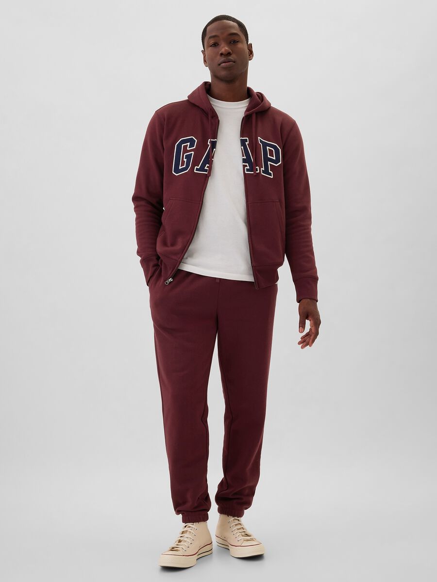 Full-zip con cappuccio e ricamo logo_1