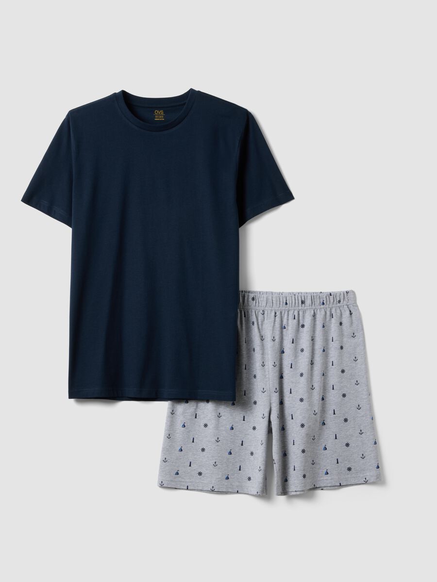 Blue cotton jersey pyjamas_4