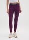 Purple stretch cotton leggings regular fit_1