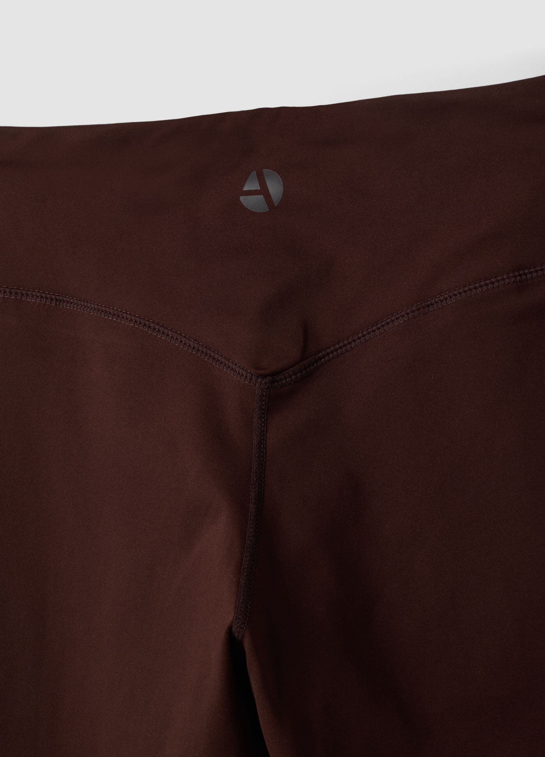Leggings marroni in tessuto elasticizzato traspirante a vita alta ALTAVIA STUDIO