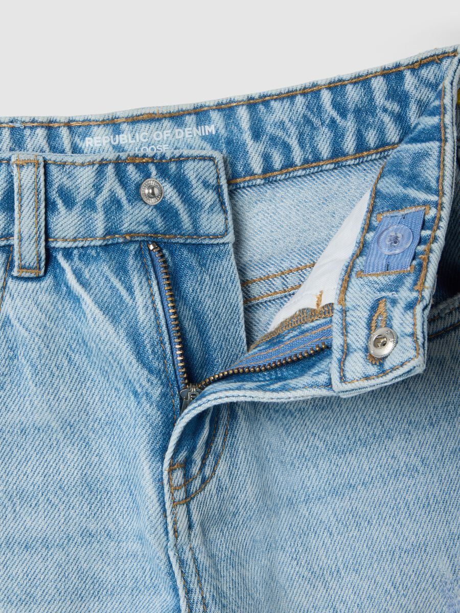 Boys&rsquo; pure cotton denim ripped jeans, comfort fit_3