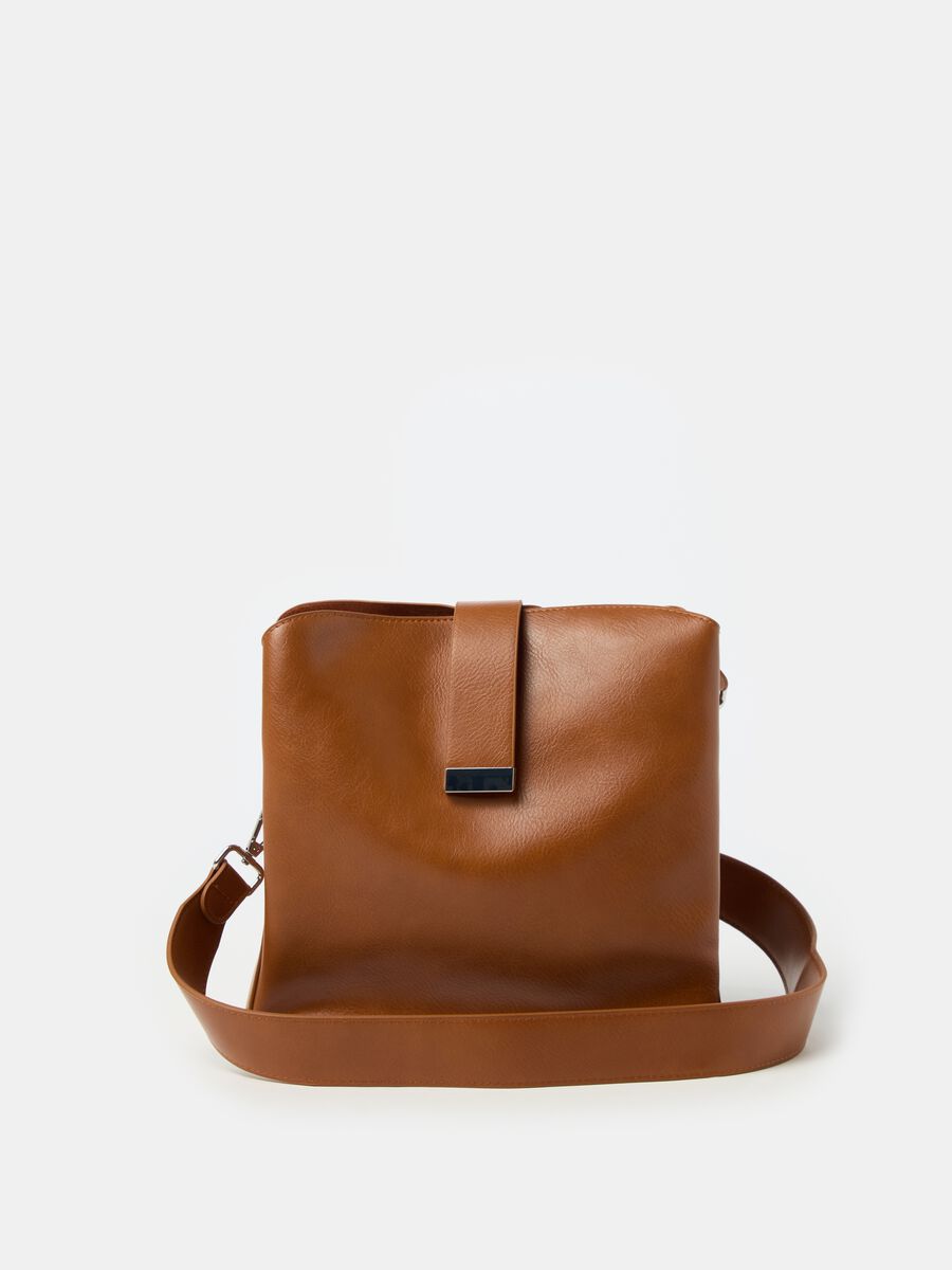 Bucket bag with external pocket_0