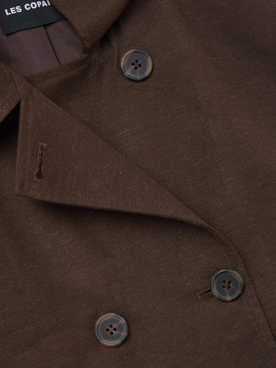 Brown double-breasted gilet_5