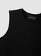 Black cotton-blend tank top_1