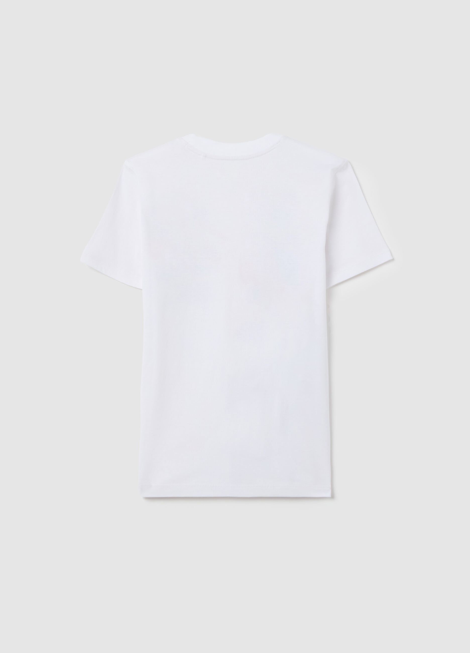 Cotton T-shirt with printed lettering