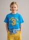 Boys' blue pure cotton regular fit T-shirt with print_0