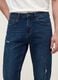 Dark blue stretch cotton denim jeans, regular fit_3