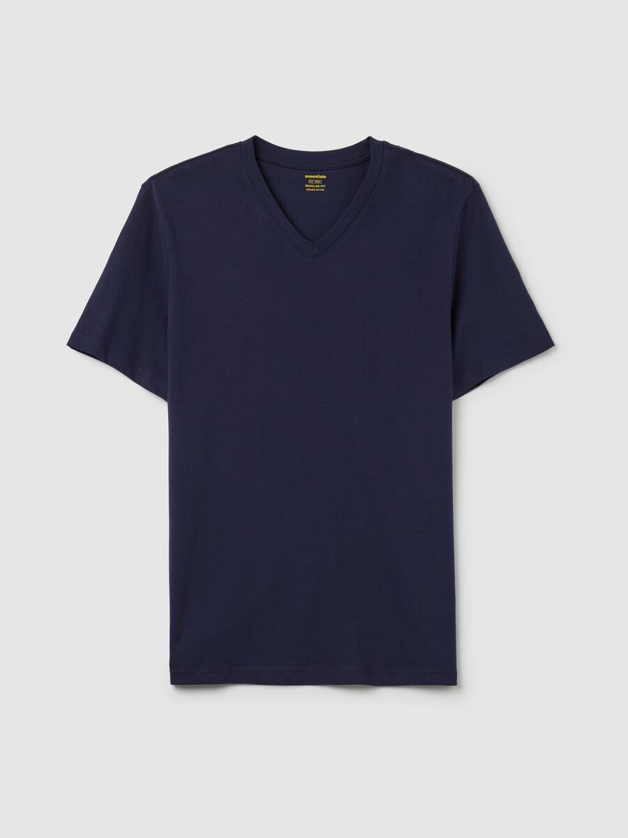 Cotton V-neck T-shirt_4