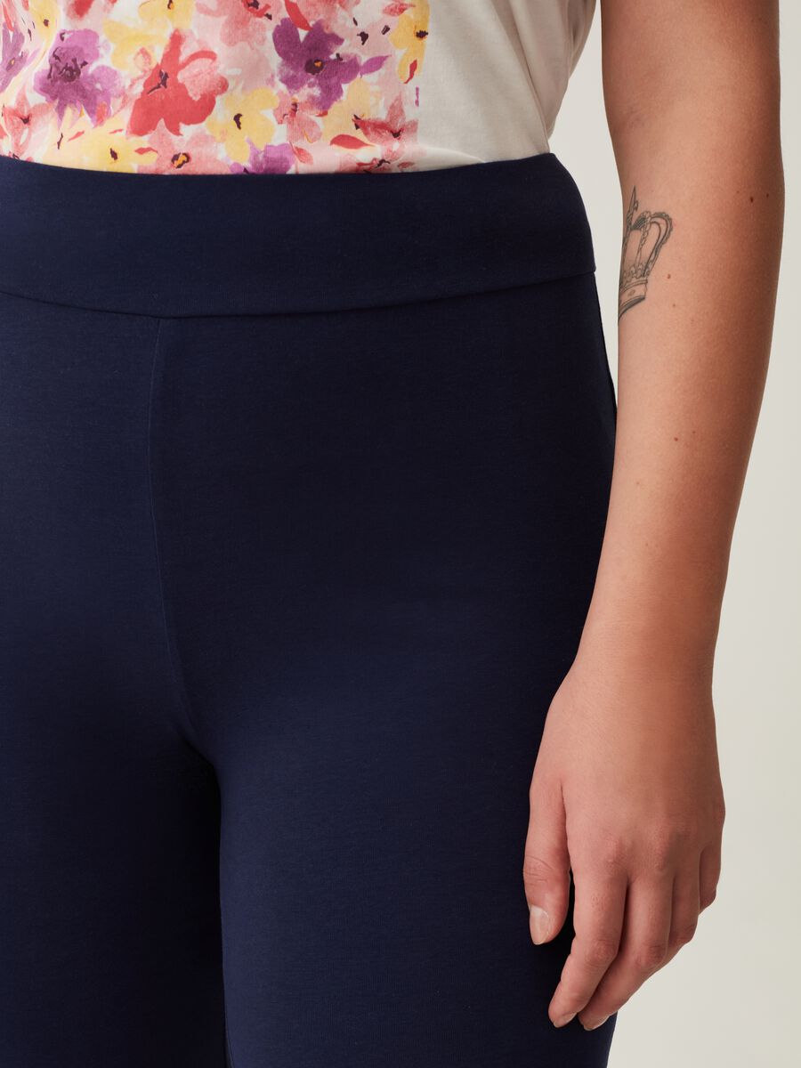 Leggings in cotone stretch tinta unita Curvy_3