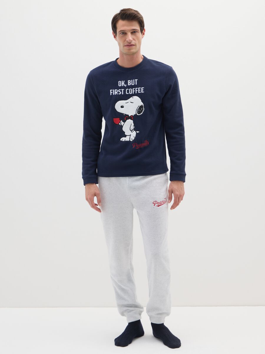 Blue and Grey Pyjamas with Snoopy Print_0