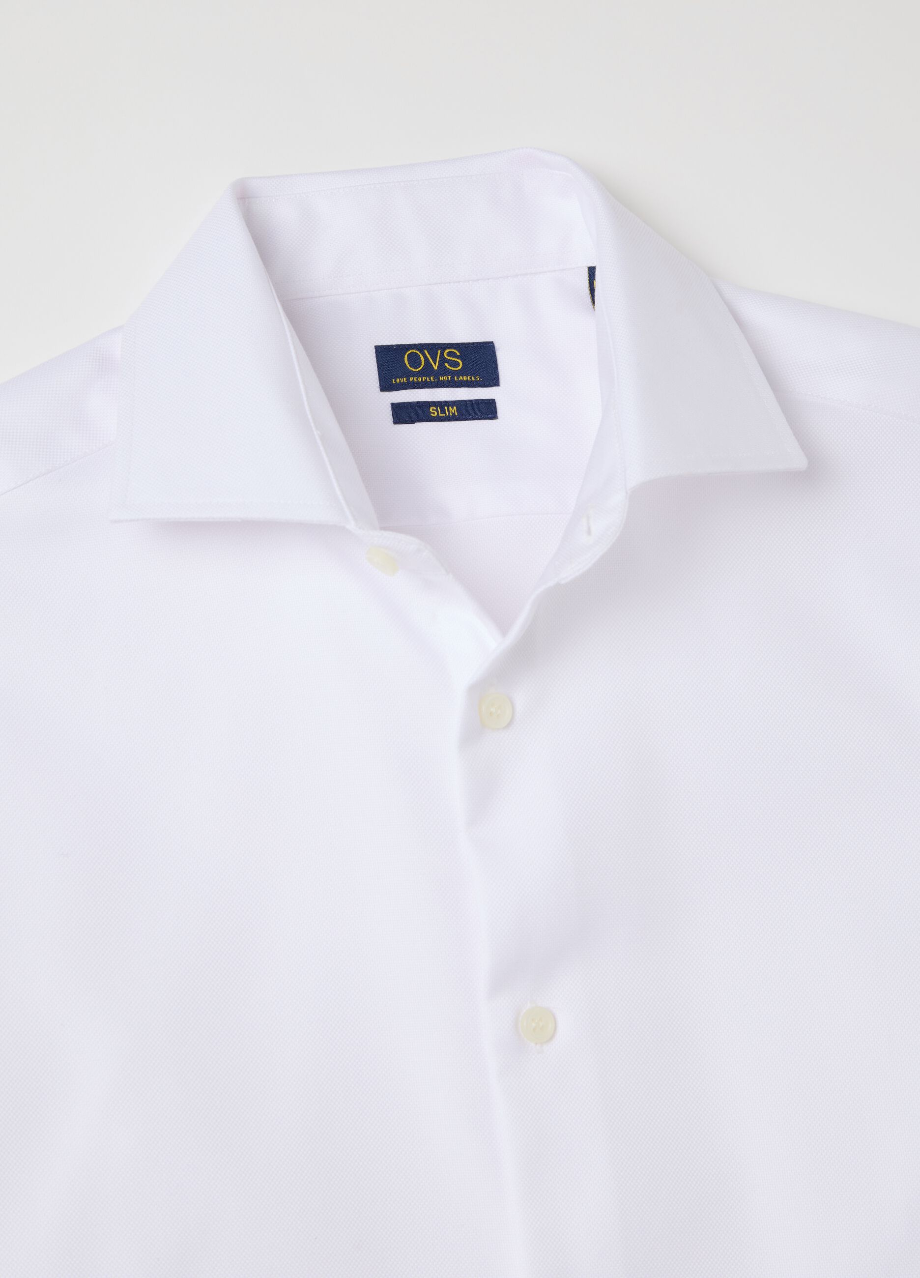 Slim-fit shirt in no-iron cotton